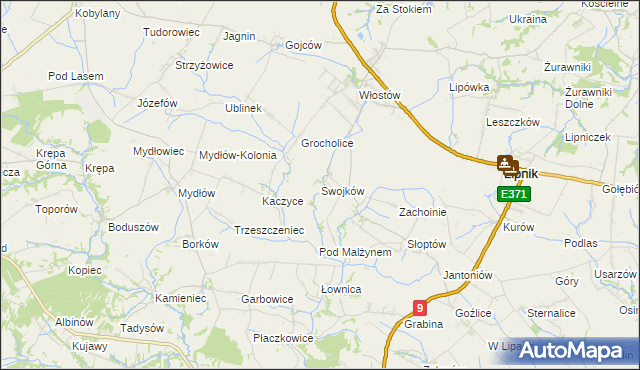 mapa Swojków gmina Lipnik, Swojków gmina Lipnik na mapie Targeo