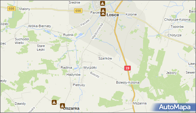 mapa Szańków, Szańków na mapie Targeo