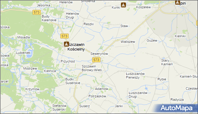 mapa Szczawin Borowy-Kolonia, Szczawin Borowy-Kolonia na mapie Targeo