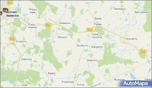 mapa Szczeciny, Szczeciny na mapie Targeo