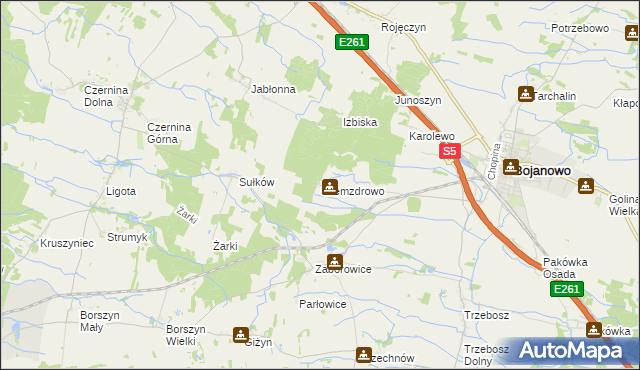 mapa Szemzdrowo, Szemzdrowo na mapie Targeo