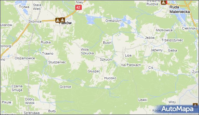 mapa Szkucin, Szkucin na mapie Targeo