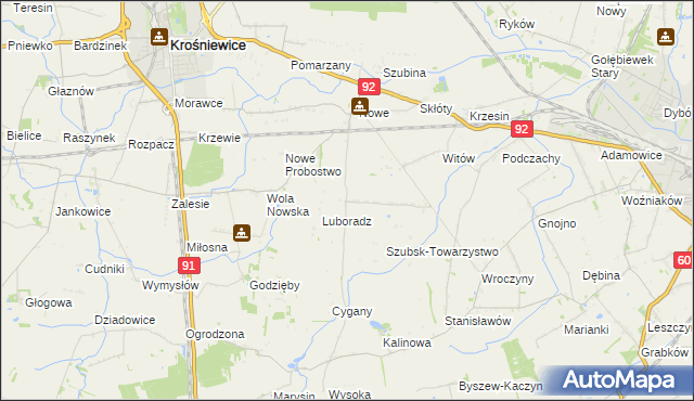 mapa Szubsk Duży, Szubsk Duży na mapie Targeo