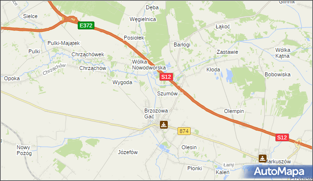 mapa Szumów, Szumów na mapie Targeo