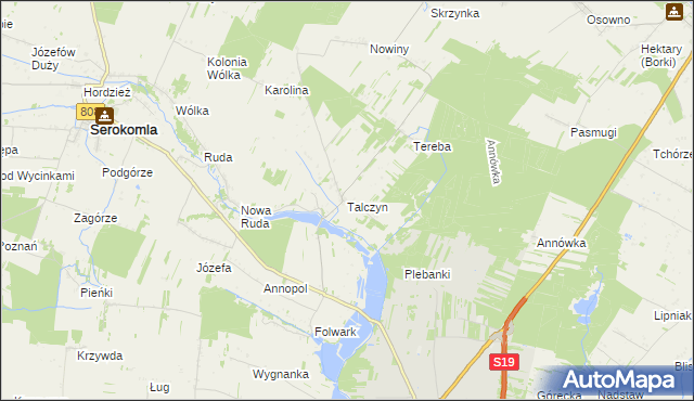 mapa Talczyn, Talczyn na mapie Targeo