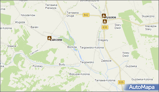 mapa Targowisko-Kolonia, Targowisko-Kolonia na mapie Targeo