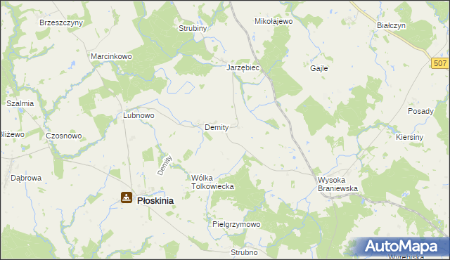 mapa Tolkowiec, Tolkowiec na mapie Targeo