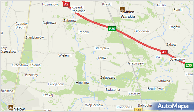 mapa Tolów, Tolów na mapie Targeo