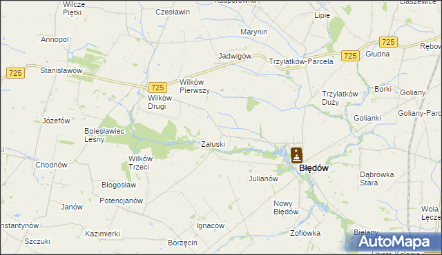 mapa Tomczyce gmina Błędów, Tomczyce gmina Błędów na mapie Targeo