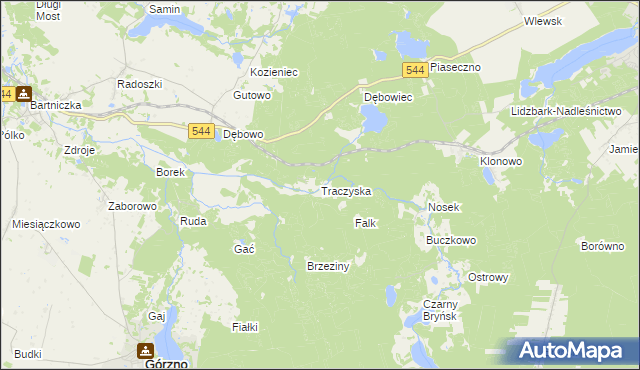mapa Traczyska, Traczyska na mapie Targeo