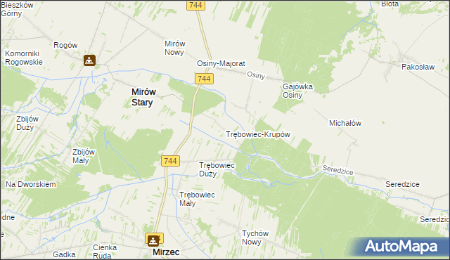 mapa Trębowiec-Krupów, Trębowiec-Krupów na mapie Targeo