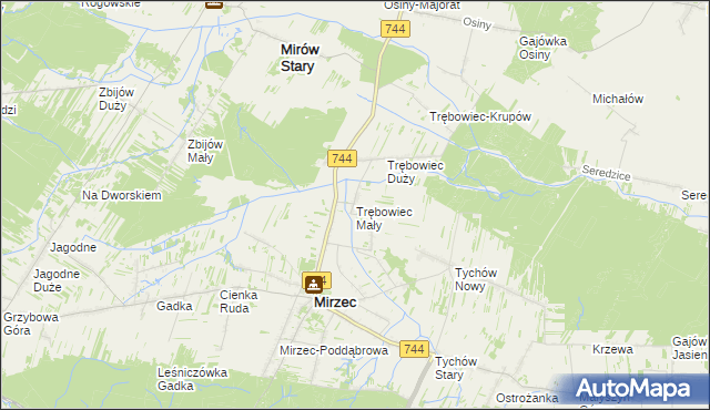 mapa Trębowiec Mały, Trębowiec Mały na mapie Targeo