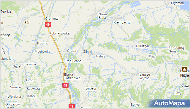 mapa Trybsz, Trybsz na mapie Targeo