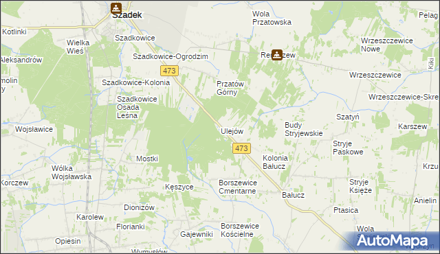 mapa Ulejów, Ulejów na mapie Targeo