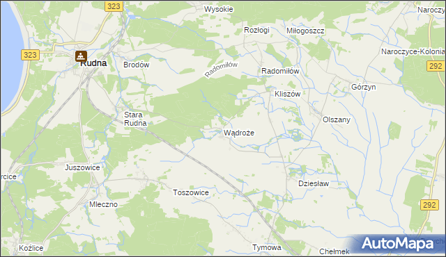 mapa Wądroże, Wądroże na mapie Targeo