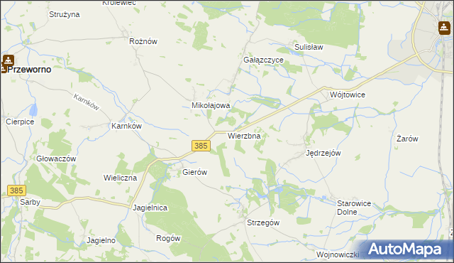 mapa Wierzbna gmina Grodków, Wierzbna gmina Grodków na mapie Targeo