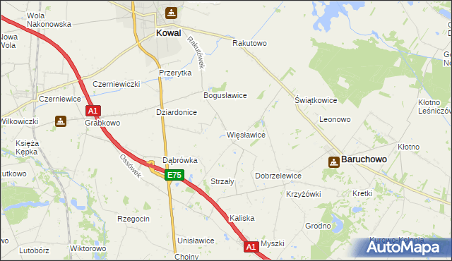 mapa Więsławice, Więsławice na mapie Targeo