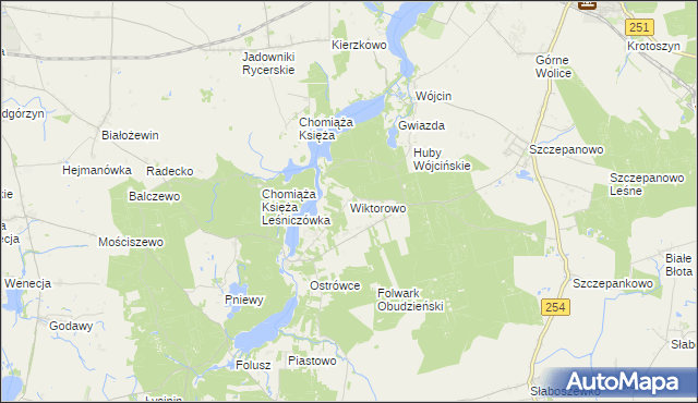 mapa Wiktorowo gmina Gąsawa, Wiktorowo gmina Gąsawa na mapie Targeo