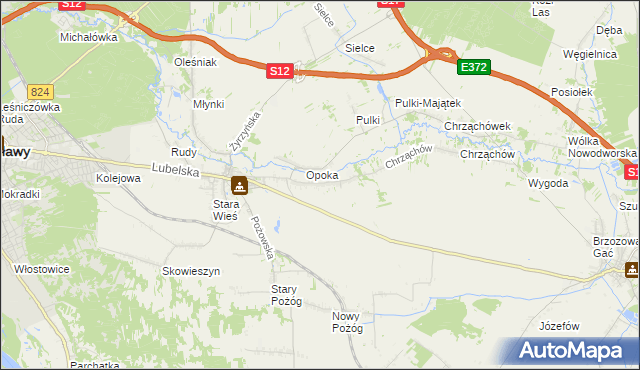 mapa Witowice gmina Końskowola, Witowice gmina Końskowola na mapie Targeo