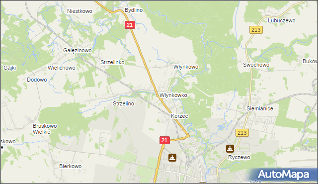 mapa Włynkówko, Włynkówko na mapie Targeo