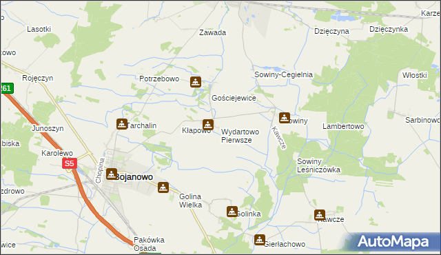 mapa Wydartowo Pierwsze, Wydartowo Pierwsze na mapie Targeo