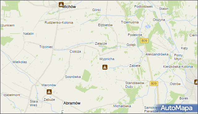 mapa Wypnicha, Wypnicha na mapie Targeo