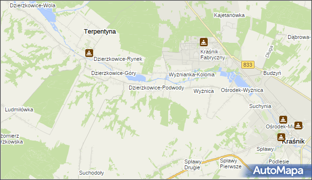 mapa Wyżnianka, Wyżnianka na mapie Targeo