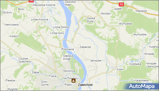 mapa Zabełcze, Zabełcze na mapie Targeo