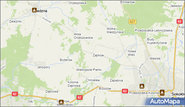 mapa Ząbków, Ząbków na mapie Targeo