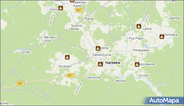 mapa Zabłotczyzna, Zabłotczyzna na mapie Targeo