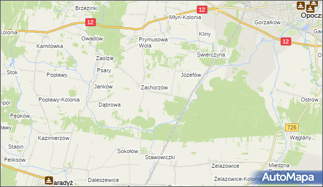 mapa Zachorzów-Kolonia, Zachorzów-Kolonia na mapie Targeo