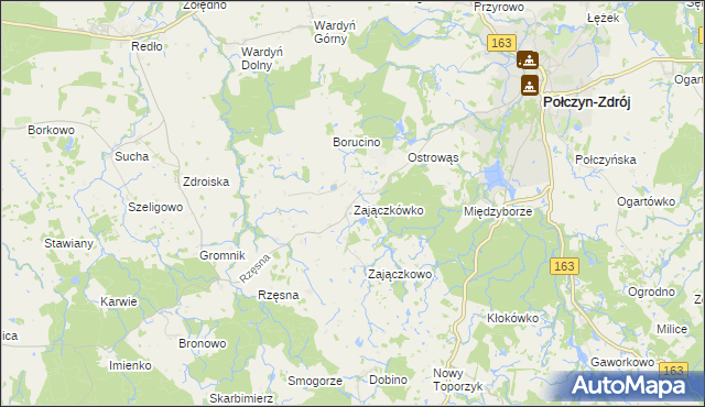 mapa Zajączkówko, Zajączkówko na mapie Targeo