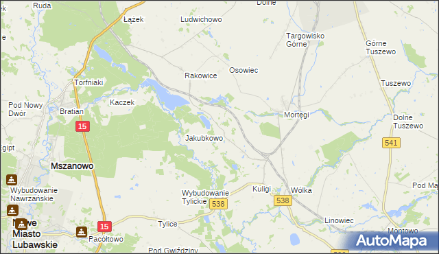 mapa Zajączkowo gmina Grodziczno, Zajączkowo gmina Grodziczno na mapie Targeo