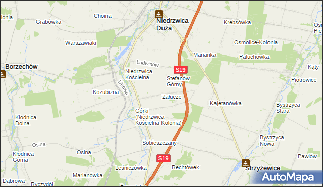 mapa Załucze, Załucze na mapie Targeo