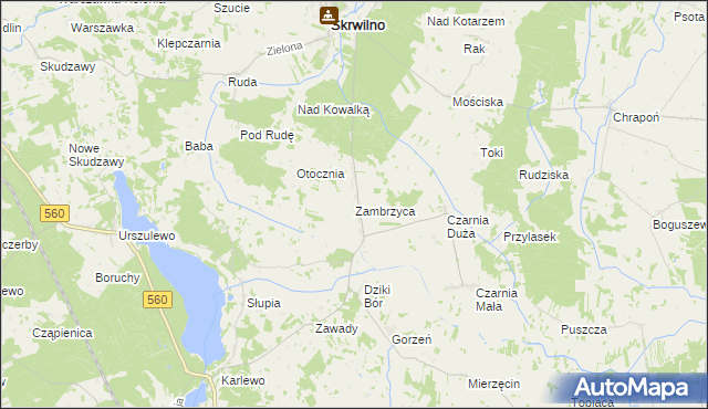 mapa Zambrzyca, Zambrzyca na mapie Targeo