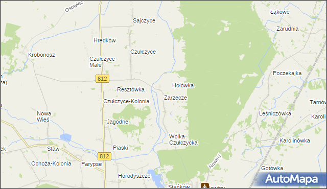 mapa Zarzecze gmina Chełm, Zarzecze gmina Chełm na mapie Targeo