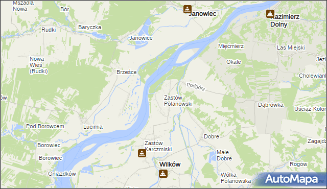 mapa Zastów Polanowski, Zastów Polanowski na mapie Targeo