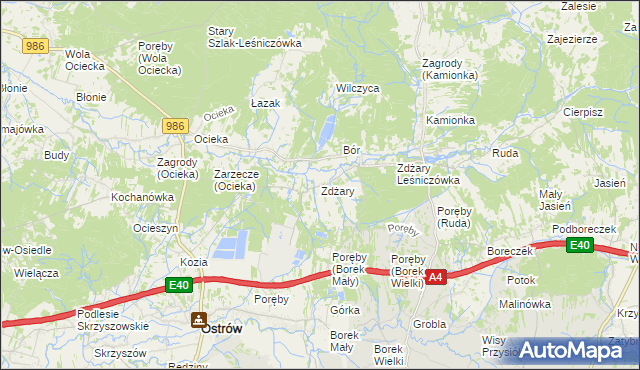 mapa Zdżary, Zdżary na mapie Targeo