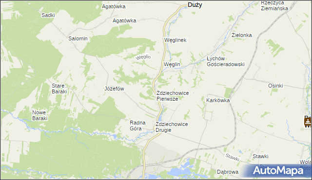 mapa Zdziechowice Pierwsze, Zdziechowice Pierwsze na mapie Targeo