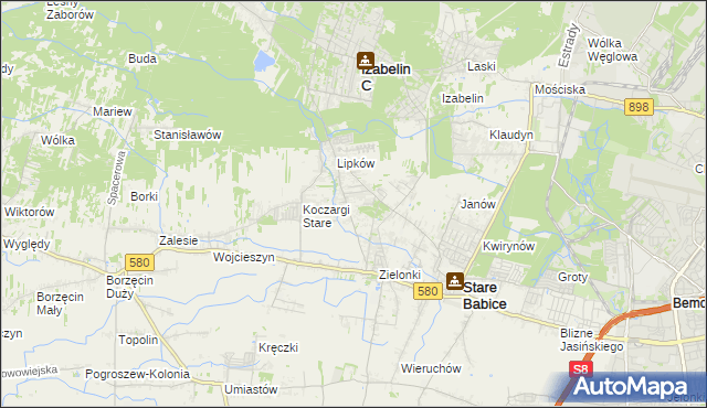 mapa Zielonki-Wieś, Zielonki-Wieś na mapie Targeo