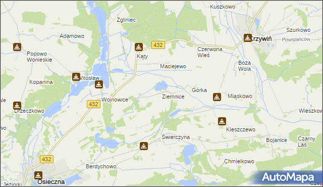 mapa Ziemnice, Ziemnice na mapie Targeo