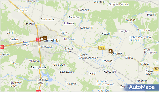 mapa Zrecze Duże, Zrecze Duże na mapie Targeo