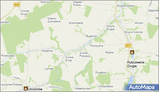 mapa Żuków-Kolonia, Żuków-Kolonia na mapie Targeo