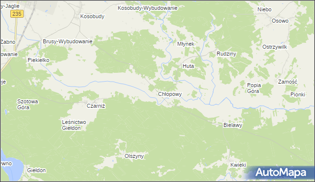 mapa Chłopowy, Chłopowy na mapie Targeo