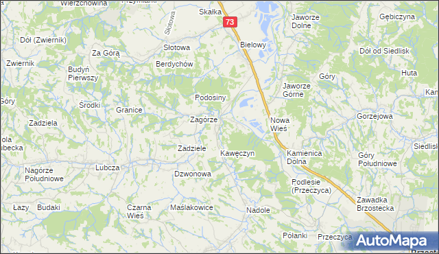 mapa Dęborzyn, Dęborzyn na mapie Targeo