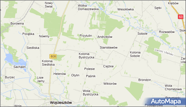 mapa Hermanów gmina Wojcieszków, Hermanów gmina Wojcieszków na mapie Targeo