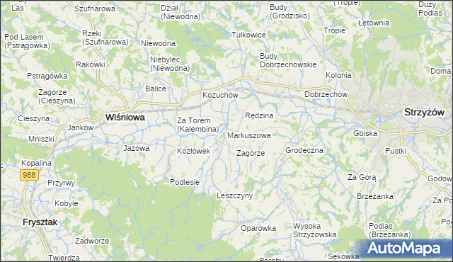 mapa Markuszowa, Markuszowa na mapie Targeo