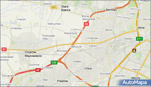mapa Mory gmina Ożarów Mazowiecki, Mory gmina Ożarów Mazowiecki na mapie Targeo