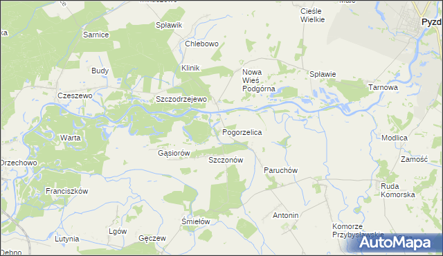 mapa Pogorzelica gmina Żerków, Pogorzelica gmina Żerków na mapie Targeo