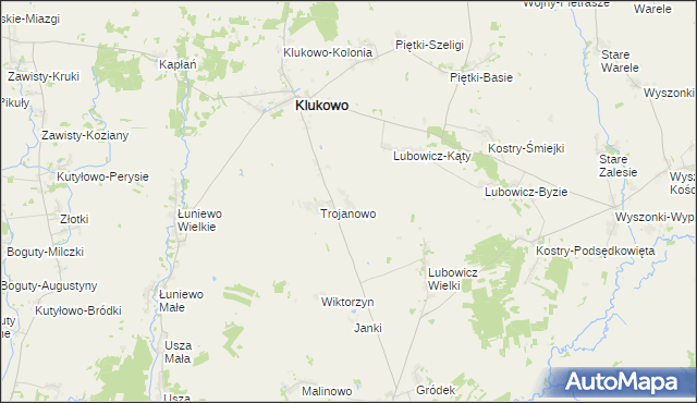 mapa Trojanówek, Trojanówek na mapie Targeo